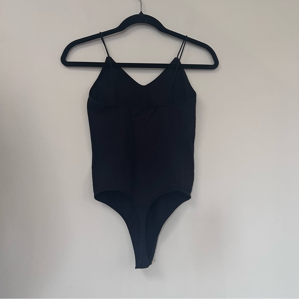 Colsie Black Ribbed Bodysuit - Picture 4 of 6